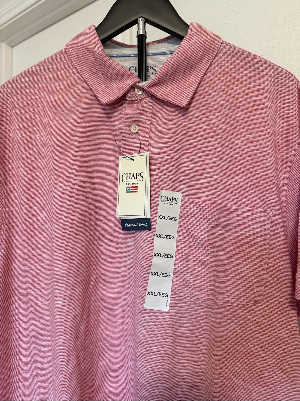 Chaps Men’s Nantucket Red  Club Polo Shirt - Picture 2 of 6